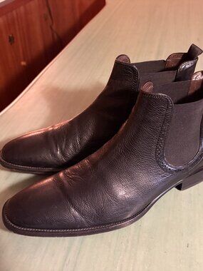 Mens J&M 1850 Johnston & Murphy Black Pull On Chelsea Boots Size 11 M 27 1805